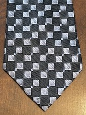 Barrington Black Gray 100 Silk Men  s Neck Tie Made In Korea