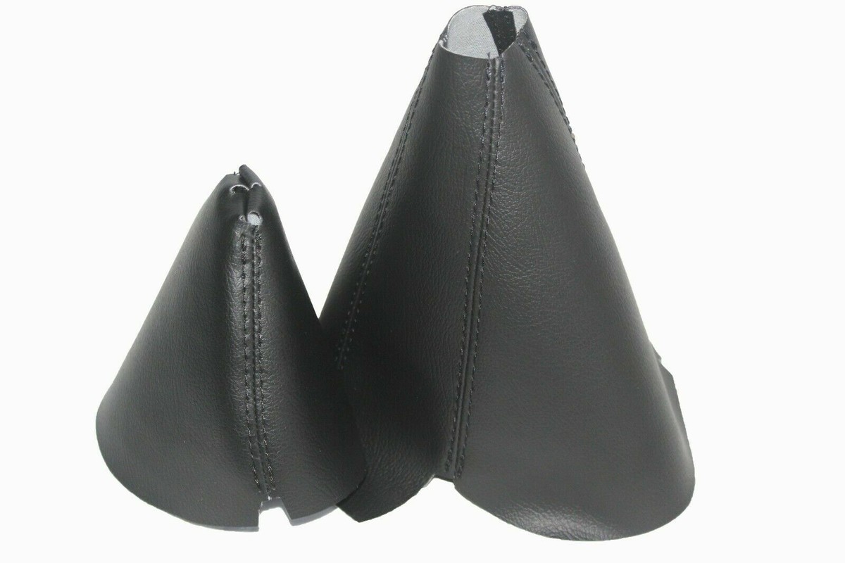 Black Vinyl Manual & Emergency Brake Boot SET For 90-96 Nissan