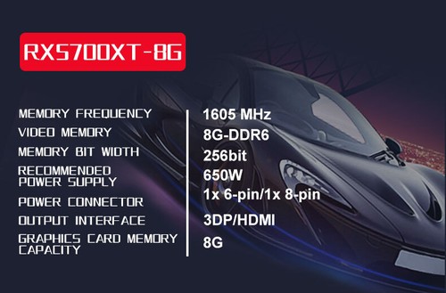 RX 5700 XT Graphics Card 8GB DDR6 Triple Dissipation 256bit Video Card 3xDP HDMI - Picture 9 of 10