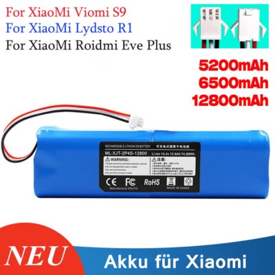 Akku für XiaoMi Roidmi Eve Plus Lydsto R1 5200mAh 6800mAh 12800mAh 14,4V Li-ion