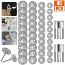 48x Diamond Cutting Wheels For Dremel Rotary Tool Die Grinder Metal Cut Off Disc
