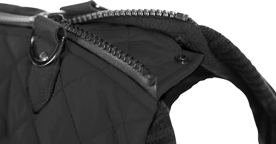 Fashion Vest Dog Jacket Dog Bomber Vest with Dual D Ring Leash, gray Large - Image 4 of 4