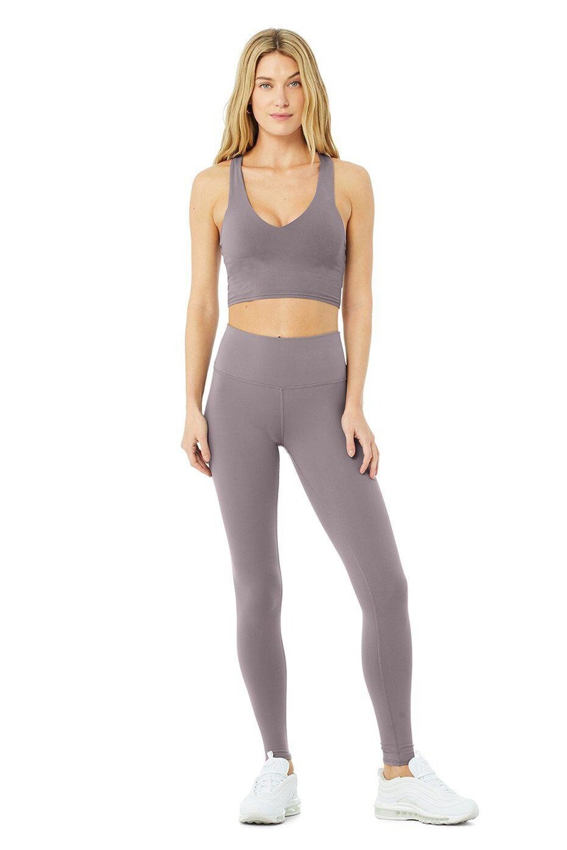 Alo Yoga 7/8 High-Waist Airbrush Legging - Purple Dusk