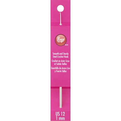 Boye Steel Crochet Hook 5''-Size 12/1mm 6208-12