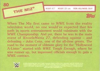 The Miz 2015 Topps WWE Heritage - Black Border #80 - - Image 2 of 2