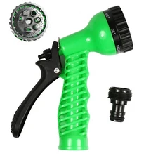 1 Pack or 2 Pack Garden Hose Nozzle Water Sprayer - 7 Spray Patterns