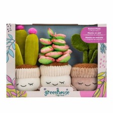 Greenhouse by Russ 12 Inch Plush Plant Plants Flowers 3-pack Succulent