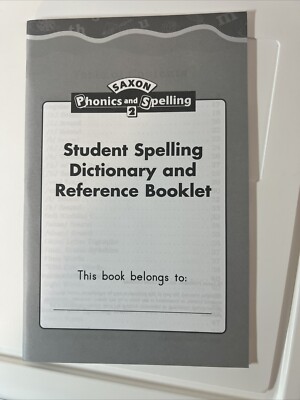 Saxon phonics & spelling GRADE 2, Student Dictionary & Reference Booklet (2022)
