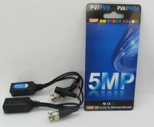 BNC to RJ45 CAT5 Video +Data +Power Balun Connector for CCTV PTZ Camera 1 Pairs