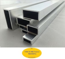 Tubo rettangolare Alluminio 6060 mm 80x20x2,0  - 1 mt - fresa tornio hobby casa