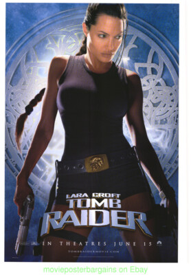 TOMBRAIDER MOVIE POSTER 27x40 ANGELINA JOLIE +UNDERWORLD EVOLUTION & ELEKTRA BNS