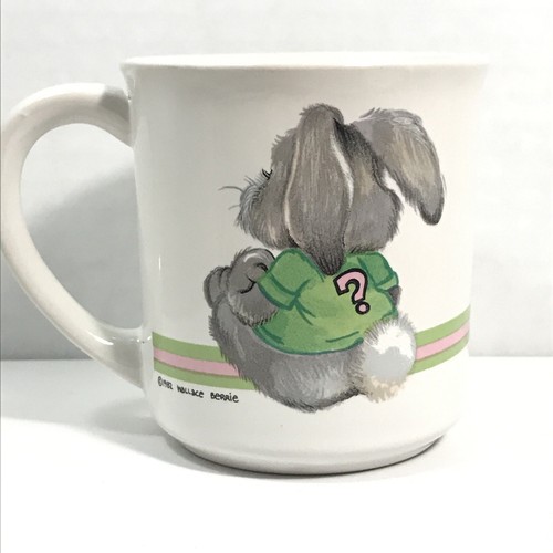 Vintage 1982 Wallace Berrie Animal Talk Serie Hase Kaninchen Tasse Japan 3,5" selten - Bild 6 von 11