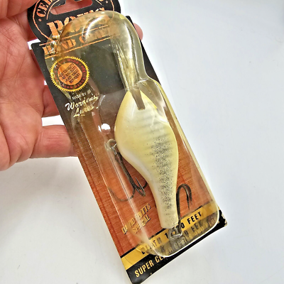 Vtg New Poe's Series 400 Cedar Wood Crankbait Lure 3/4 Oz 10 - 18