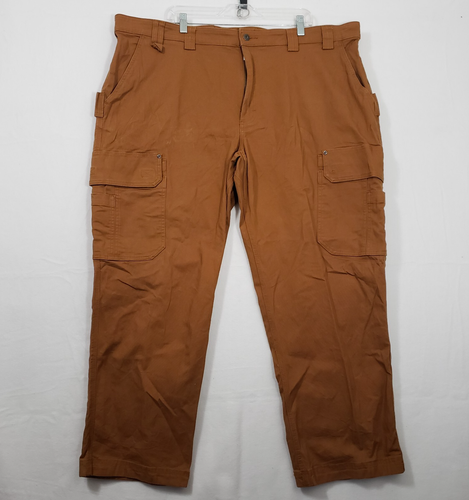 Duluth Trading Flex Fire Hose Cargo Pants Mens 46x30 Brown Relaxed Fit Workwear