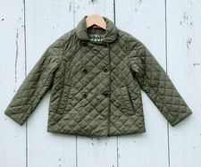 Crewcuts Kids Girls Sz 6-7 Puffer Jacket Coat Green