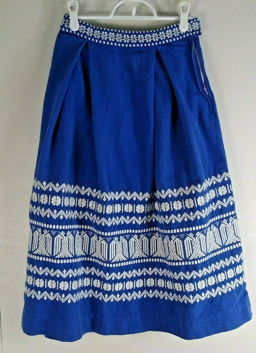 Embroidered top ethnic skirt