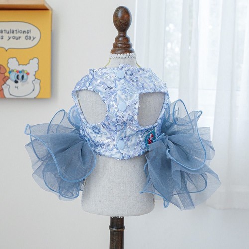 Big Bow Princess Dress Organza Pet Skirt Puppy Skirt Photograph Prop - Picture 5 of 13