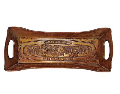 VTG. Handmade Solid Wooden Bread Tray.  Give us This Day Our Daily Bread' wall