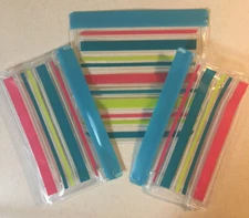 3pcs Mainstays Reusable Food Storage / Snack Bags Leak-proof & Stand-up Bags NEW