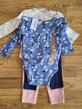 Carter Infant Girl 4pc Playwear Shirt Bodysui...