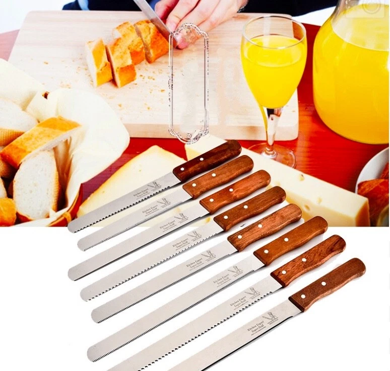 Kitchen Cutting Slicing Bread Serrated Bread Knife Baguette Cake Stainless Steel
Opens in a new wind