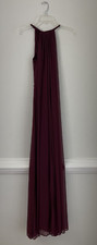 Davids Bridal Bridesmaid Long Sleeveless Dress Size 4 Burgundy
