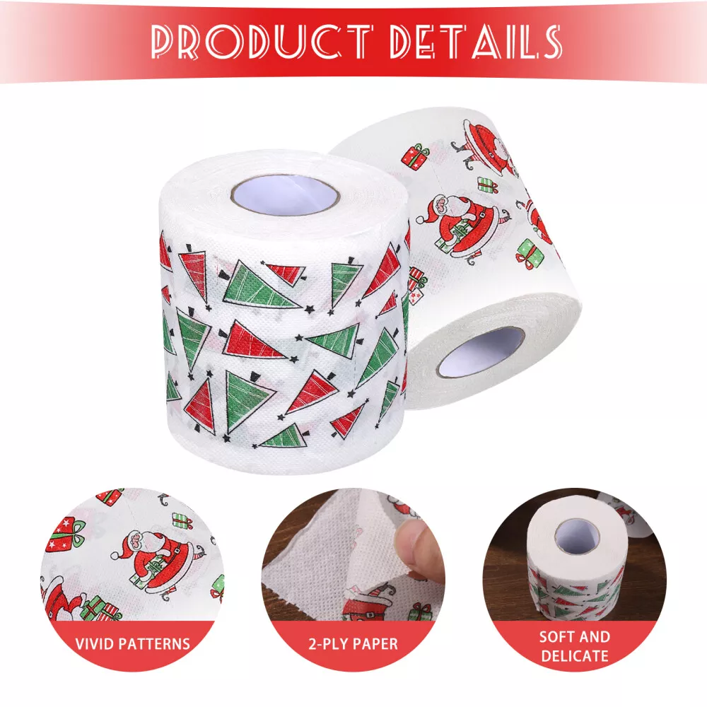 5 Rolls gag gift toilet paper Christmas Gag Gifts Christmas Roll Funny