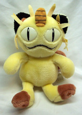 Vintage Hasbro 1998 Nintendo Pokemon MEOWTH 9" Plush Stuffed Animal Toy 1990's