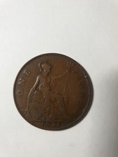 1931 British George V One Penny (Good Worn Condition)