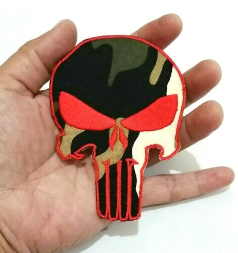 2Pcs.Skull Punisher Scary Soldier Dark night Badge Embroidered Iron-On Sew patch - Picture 1 of 4