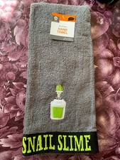 Halloween Gray  Mint Green Snail Slime Hand Towel Very Rare Brand New w Tags