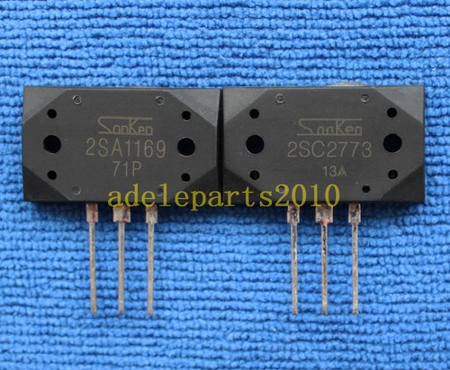 1pair OR 2PCS 2SA1169/2SC2773 A1169/C2773 SANKEN Transistor MT-200 - Picture 1 of 1