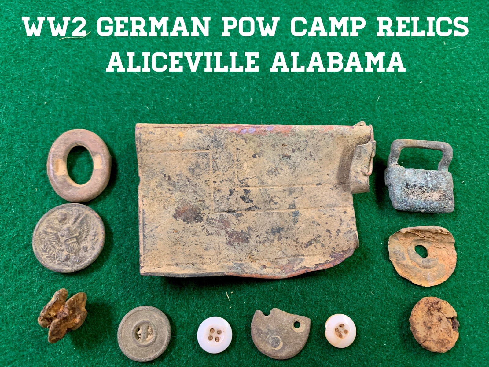 WW2 German POW Camp Relics. Dug at Aliceville Alabama eBay