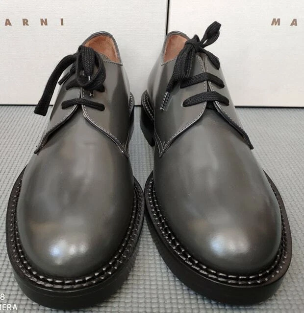 Marni men s lace up leather shoes Made in Italy slip resistant RRP 500