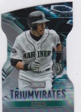 ICHIRO SUZUKI 2023 Topps Stadium Club Chrome DIE-CUT TRIUMVIRATES Mariners HOFer