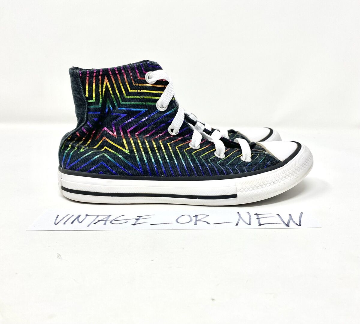 Converse All-Star Chuck Taylor Hi Black Rainbow 665397F Converse All-Star Chuck Taylor Hi Black Rainbow 665397F