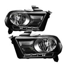 Halogen Type For 2010 2011 2012 2013 2014 Ford Mustang Black Headlights Lr Halogen Type For 2010 2011 2012 2013 2014 Ford Mustang Black Headlights Lr