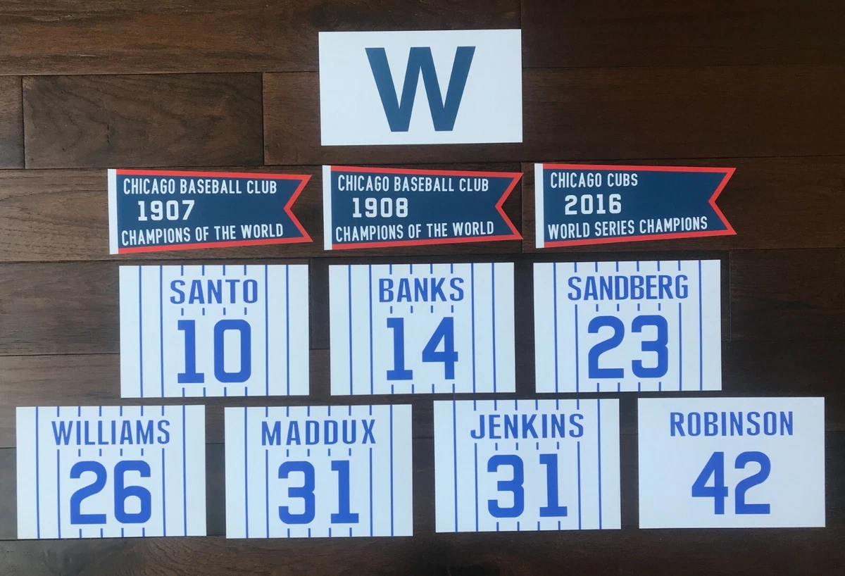 chicago cubs retired jerseys