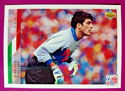 PAGLIUCA,ITALY-N.119-WORLD CUP USA 94 COLLECTIBLE CARD DELLA UPPER D.E.C.K.