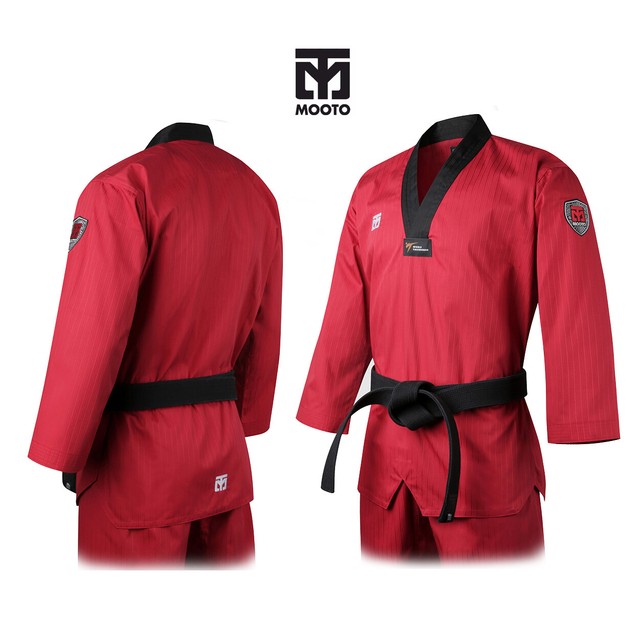 Mooto Uniform Gi Dobok V TaeKwonDo TKD Training Competition KTA WT Logo