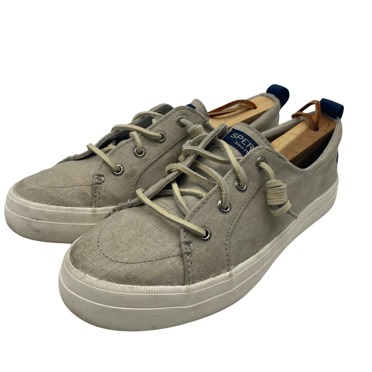 Sperry women's crest vibe washed linen sneaker top