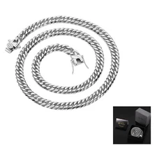 9MM Hip Hop Stainless Steel Miami Cuban Curb Chain Link Womens Mens Necklace 20"