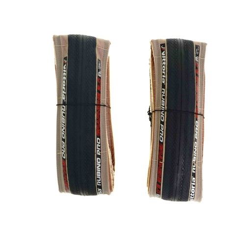 1 or 2 Vittoria Rubino Pro G2.0 Road Clincher 700x25C / 28C Para Black/Tan Tires - Picture 4 of 6