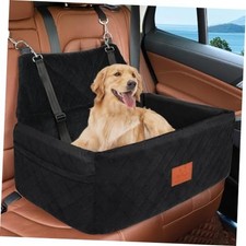 Dog Car Seat for Large Medium Sized Dogs, Washable Car Dog Bed Under 55 Black
