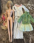 Vintage Hair Fair 1970  Blonde Barbie & 2 Outfits