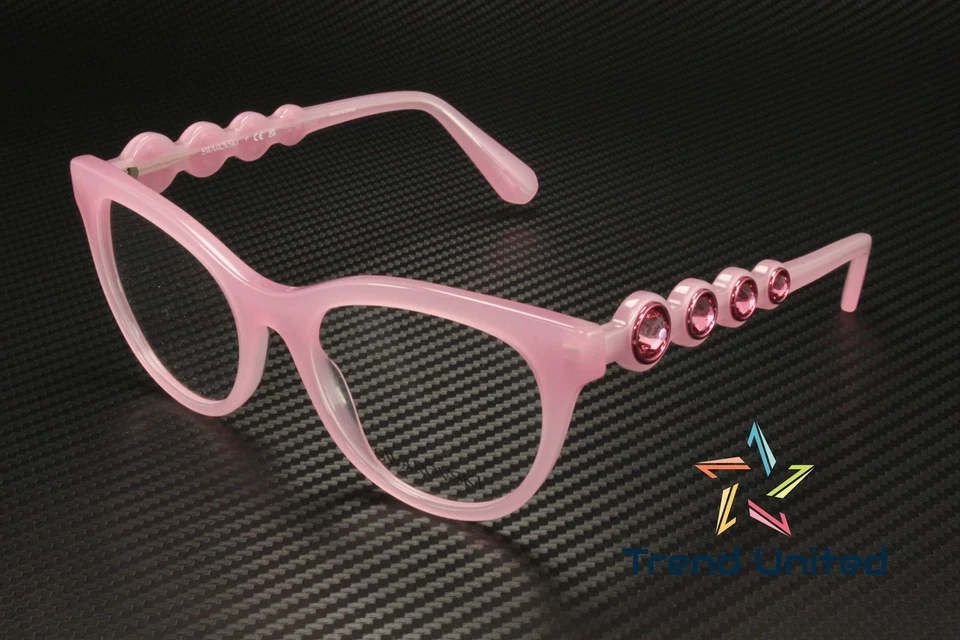 SWAROVSKI SK2025 2001 Opal Pink Demo Lens 52 mm Women's Eyeglasses - Image 2 of 4