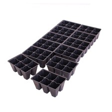 Black Plastic Garden Tray Inserts &ndash; 10 Sheets, 72 Planting Pot Cells Each &ndash; 2...