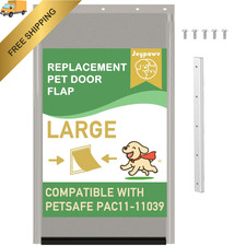 Large Dog Door Replacement Flaps with 1 Pack PAC11-11039, Smoky Translucent