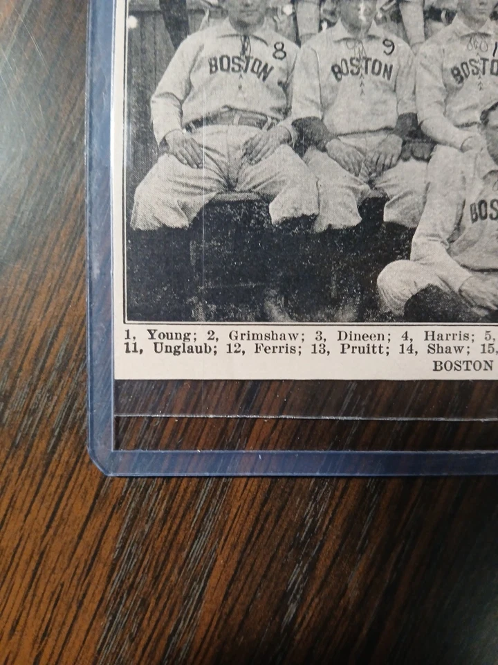 1908 Spalding #1 Cy Young - Boston A.L. Equipo - Calificación AAA 6 EX-MT  Foto 3 de 4