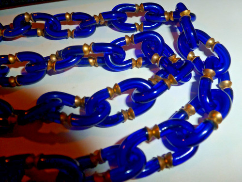 Vintage Archimede Seguso Chanel Glass Chain Murano Necklace Unsigned